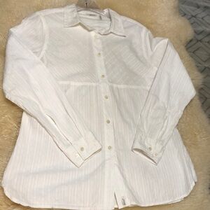 Woolrich button down white blouse size M